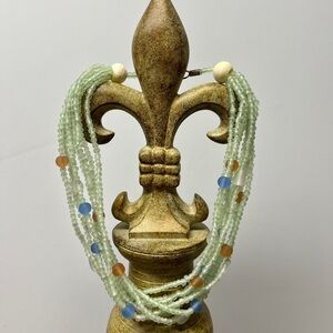 8 strand frosted beaded fashion necklace. New but no tags.